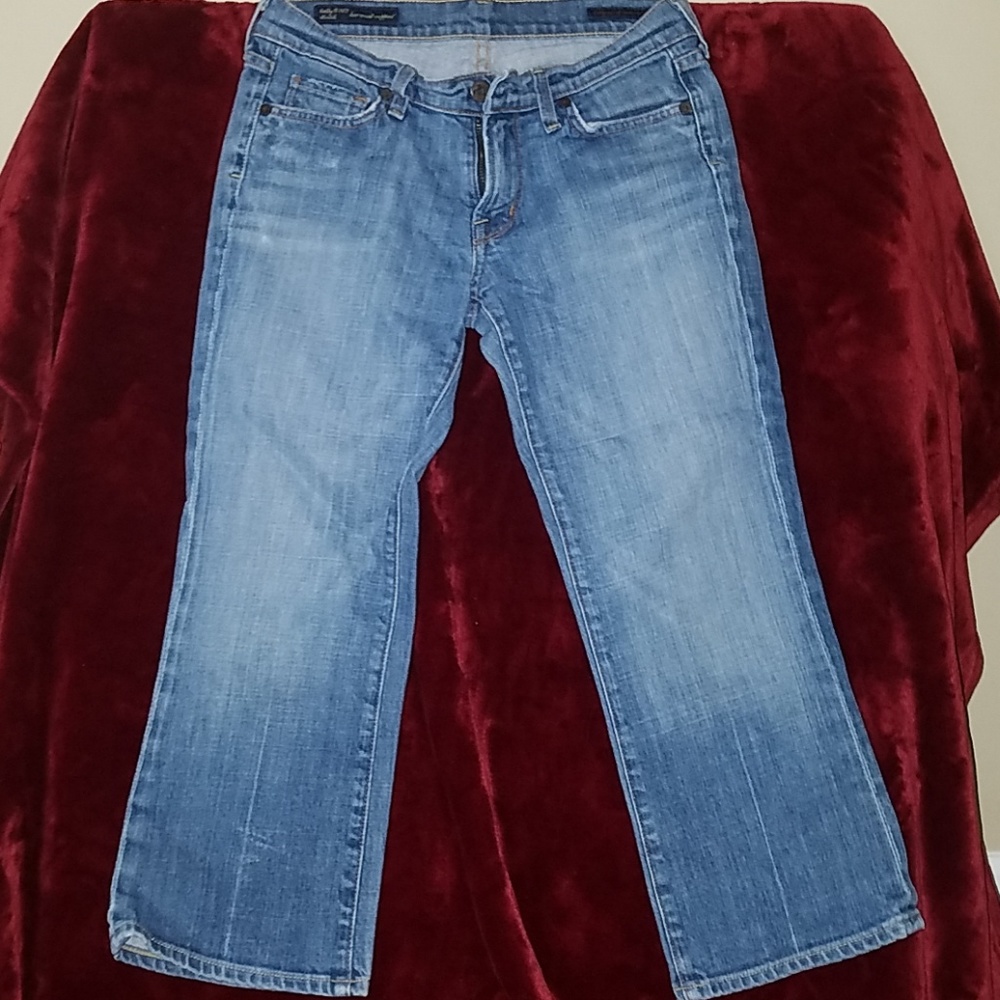 Low waist cropped stretch jeans size 28